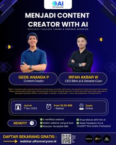 Webinar: Menjadi Content Creator with AI