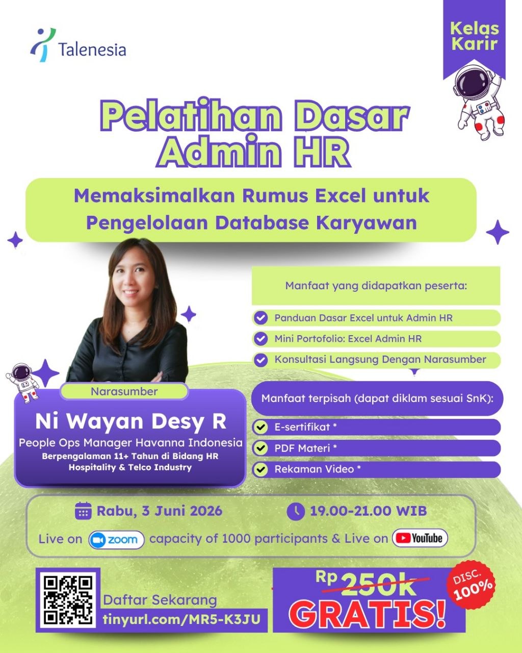 Kelas Karir: Pelatihan Dasar Admin HR